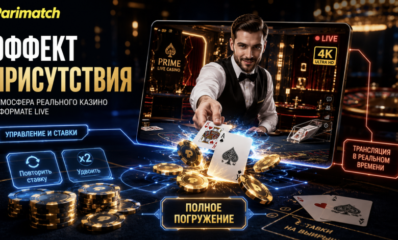 Эффект присутствия в Париматч через формат live-казино