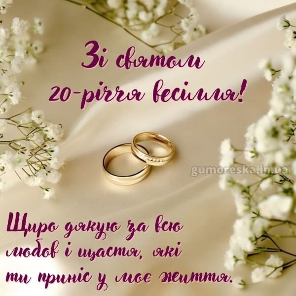 20 лет свадьбы поздравления в стихах на 20 лет свадьбы