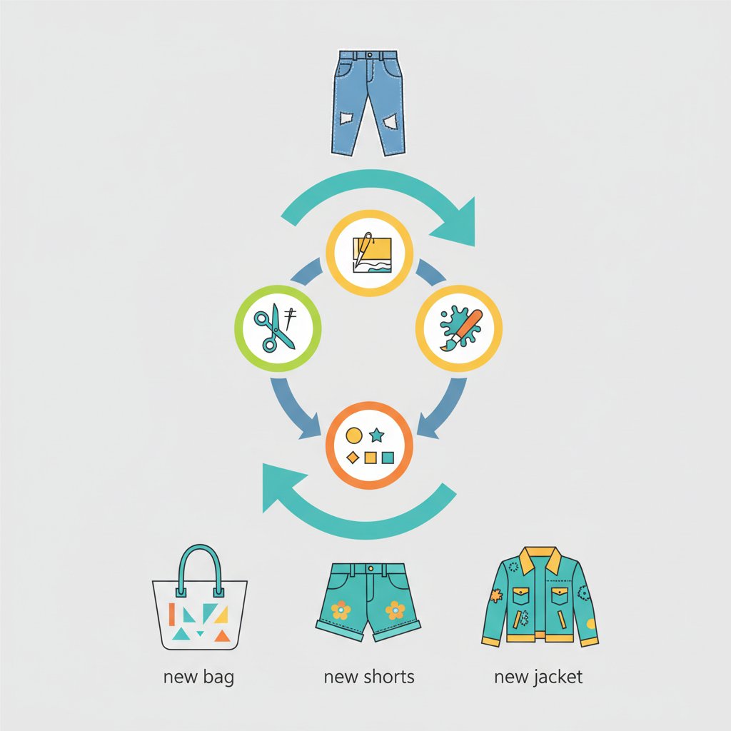 Апсайклинг: как подарить вторую жизнь старым джинсам и сделать их трендовыми