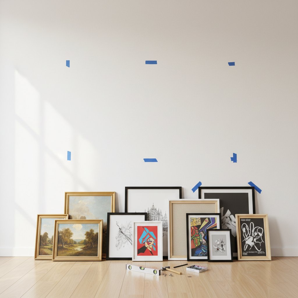 Искусство галереи дома: как правильно развесить картины и постеры на пустой стене