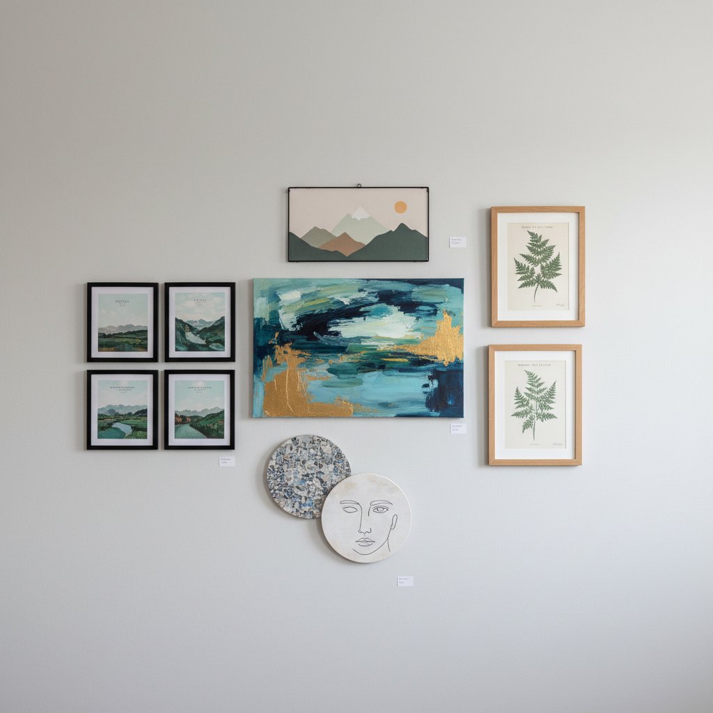 Искусство галереи дома: как правильно развесить картины и постеры на пустой стене