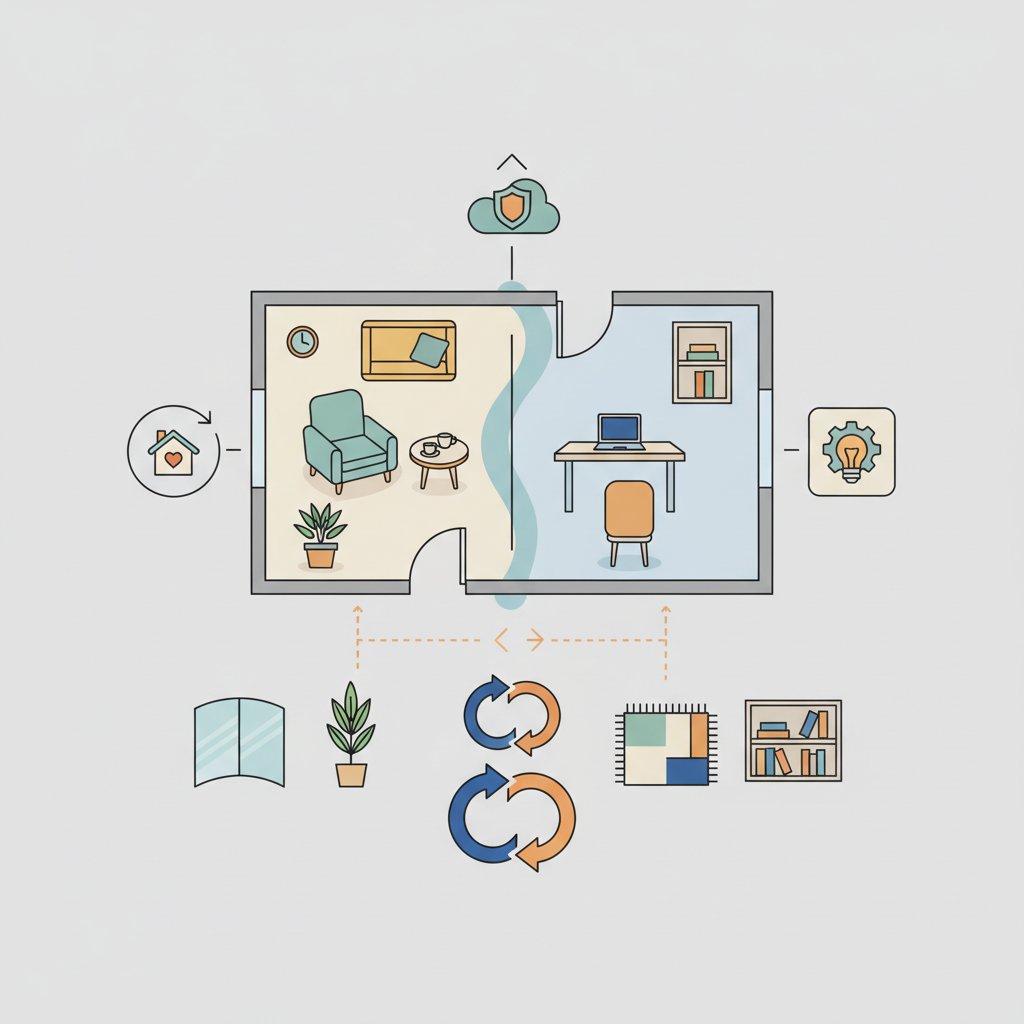 Разумное зонирование: как обустроить рабочее место в гостиной, не теряя уюта