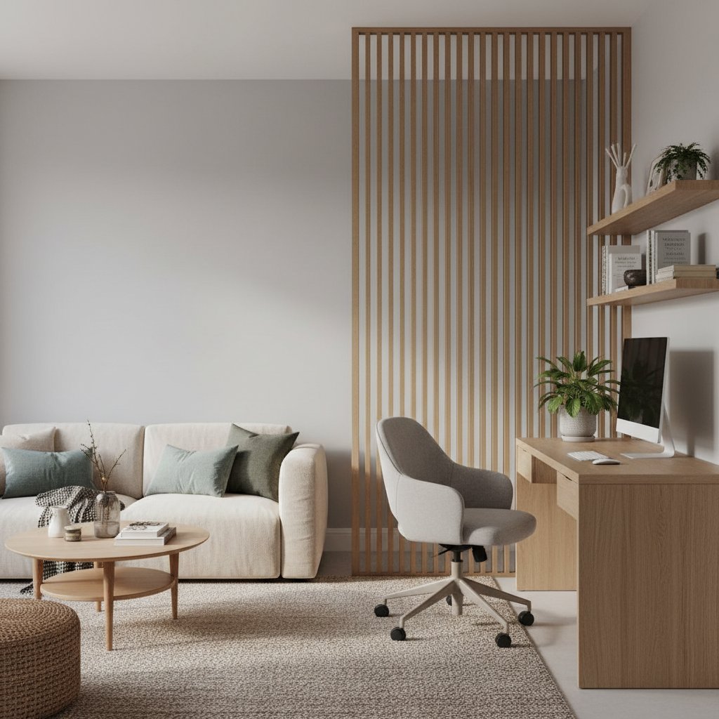 Разумное зонирование: как обустроить рабочее место в гостиной, не теряя уюта