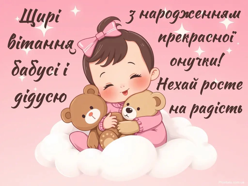 вітання з народженням онучки