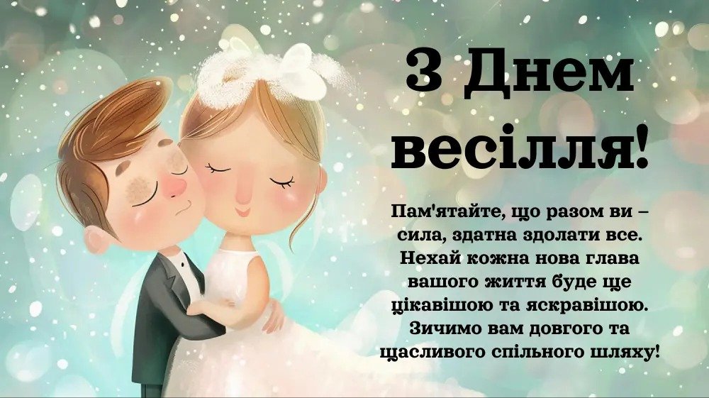 з днем весілля прикольні привітання