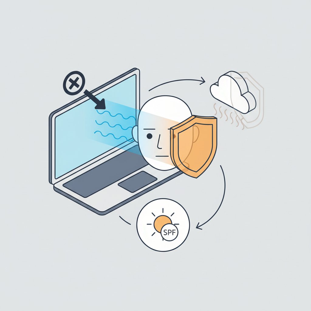 Защита от синего света: почему SPF нужен даже во время работы за компьютером