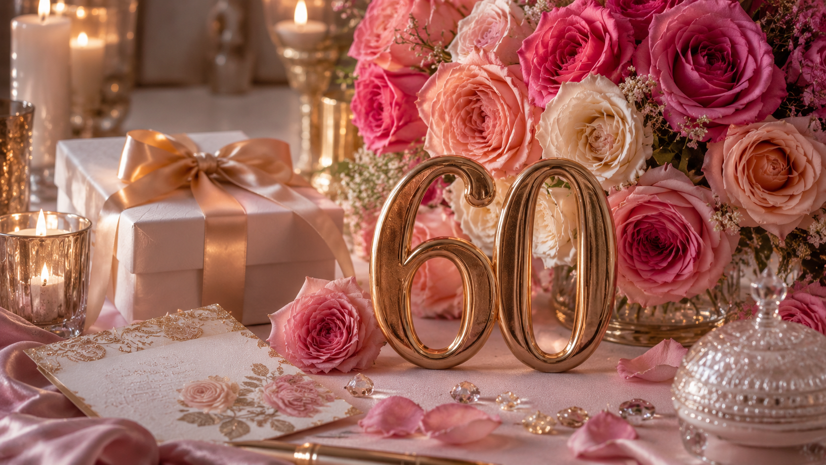 Святкова листівка для жінки на 60 років