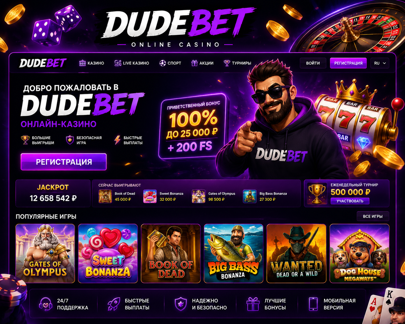 Гайд по Dude Bet казино для новачків без ігрового досвіду