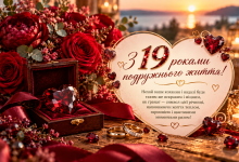 Розкішна гранатова річниця кохання
