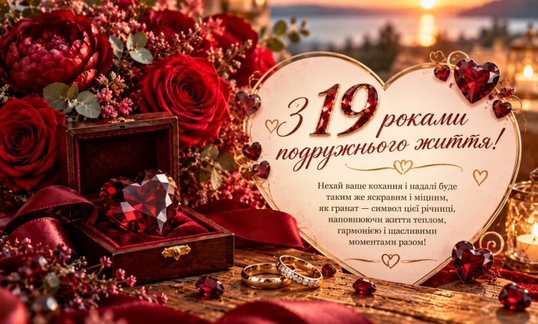 Розкішна гранатова річниця кохання